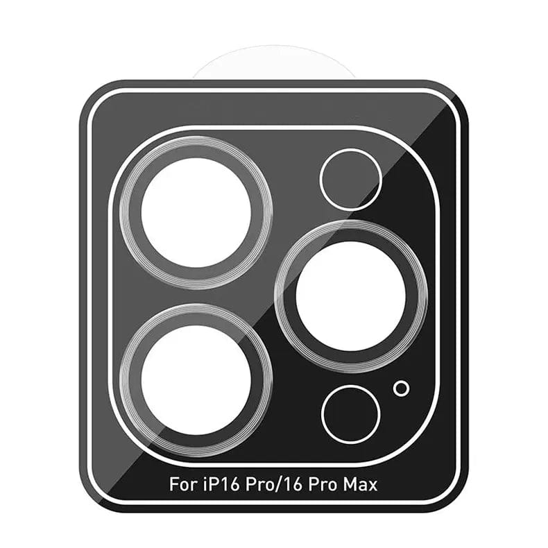 Camera Lens Protectors for iPhone 16 Pro | 16 Pro Max / Titanium Grey Camera Lens Protector Glass aluminum Ring with Easy Installation for iPhone