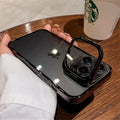 Cases & Covers for iPhone 15 Pro Max / Black Camera Lens Protector kickstand Electroplating Case for Apple iPhone