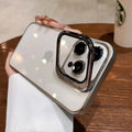 Cases & Covers for iPhone 15 Pro Max / Titanium Grey Camera Lens Protector kickstand Electroplating Case for Apple iPhone