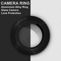 Camera Lens Protector Glass aluminum alloy frame Ring for Apple iPhone 15 Series iPhone 15 Plus / Black - Ktusu