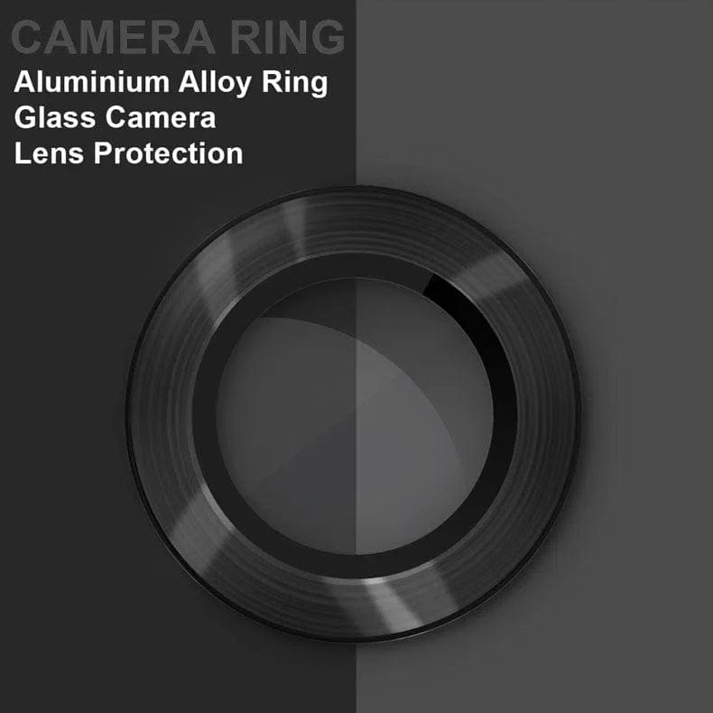 Camera Lens Protector Glass aluminum alloy frame Ring for Apple iPhone 15 Series iPhone 15 Pro Max / Space Grey - Ktusu