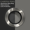 Camera Lens Protector Glass aluminum alloy frame Ring for Apple iPhone 15 Series iPhone 15 Pro Max / Titanium Grey - Ktusu