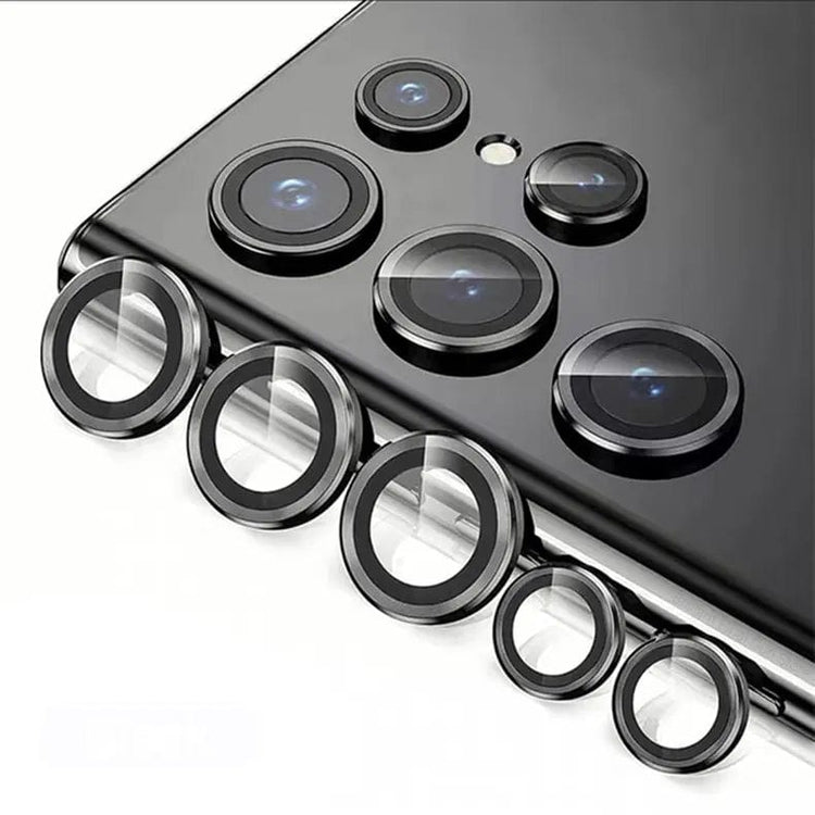 Camera Lens Protector Glass aluminum alloy frame Ring for Samsung Galaxy Samsung S23 Ultra / Dark Green - Ktusu