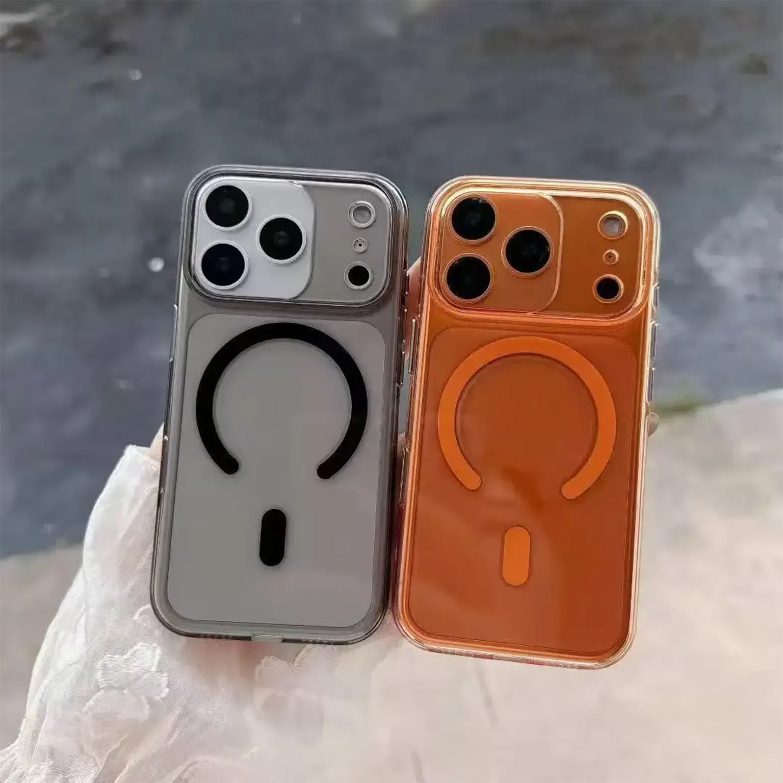 Cases & Covers Camera Potective Colored Crystal Slim Magsafe Hard  Case for iPhone 17 Pro Max