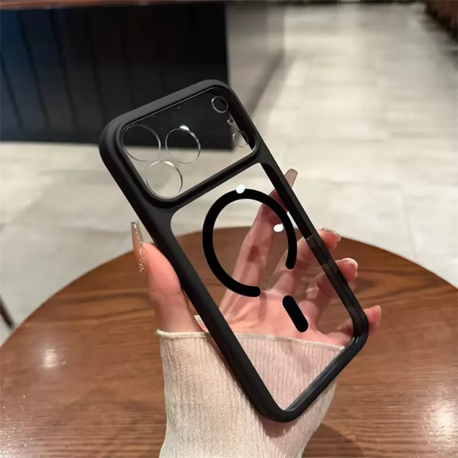 Cases & Covers Camera Protective Ultra Crystal Clear Matte Frame MagSafe Case for iPhone 17 Pro Max