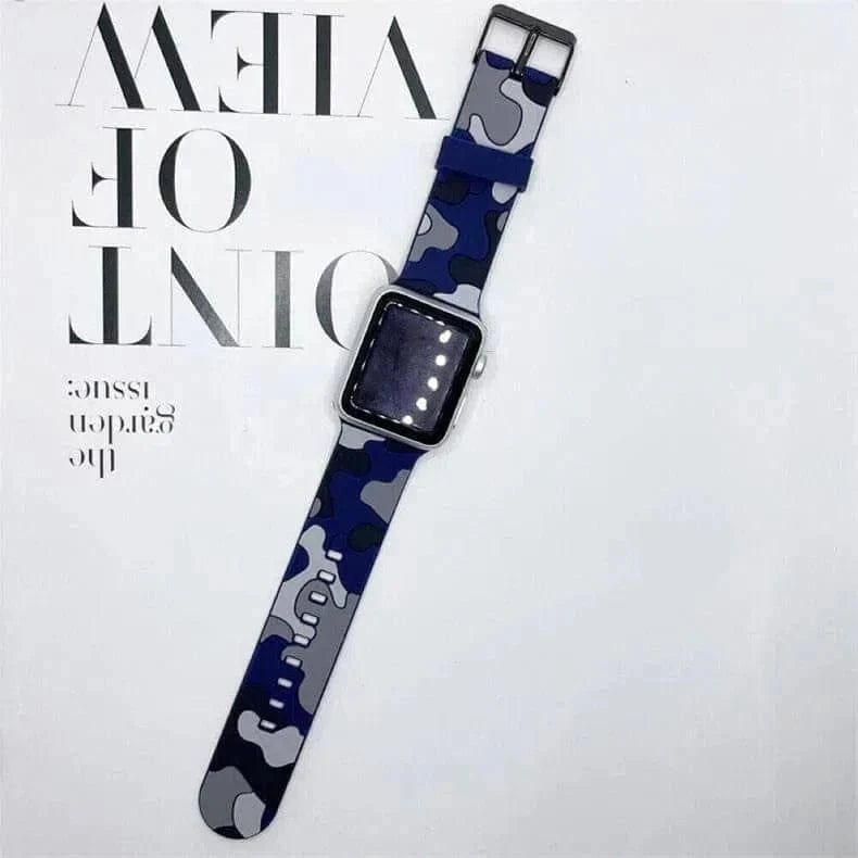 Camo Soft Silicone Band for Apple Watch 38 | 40 | 41 | 42mm S10