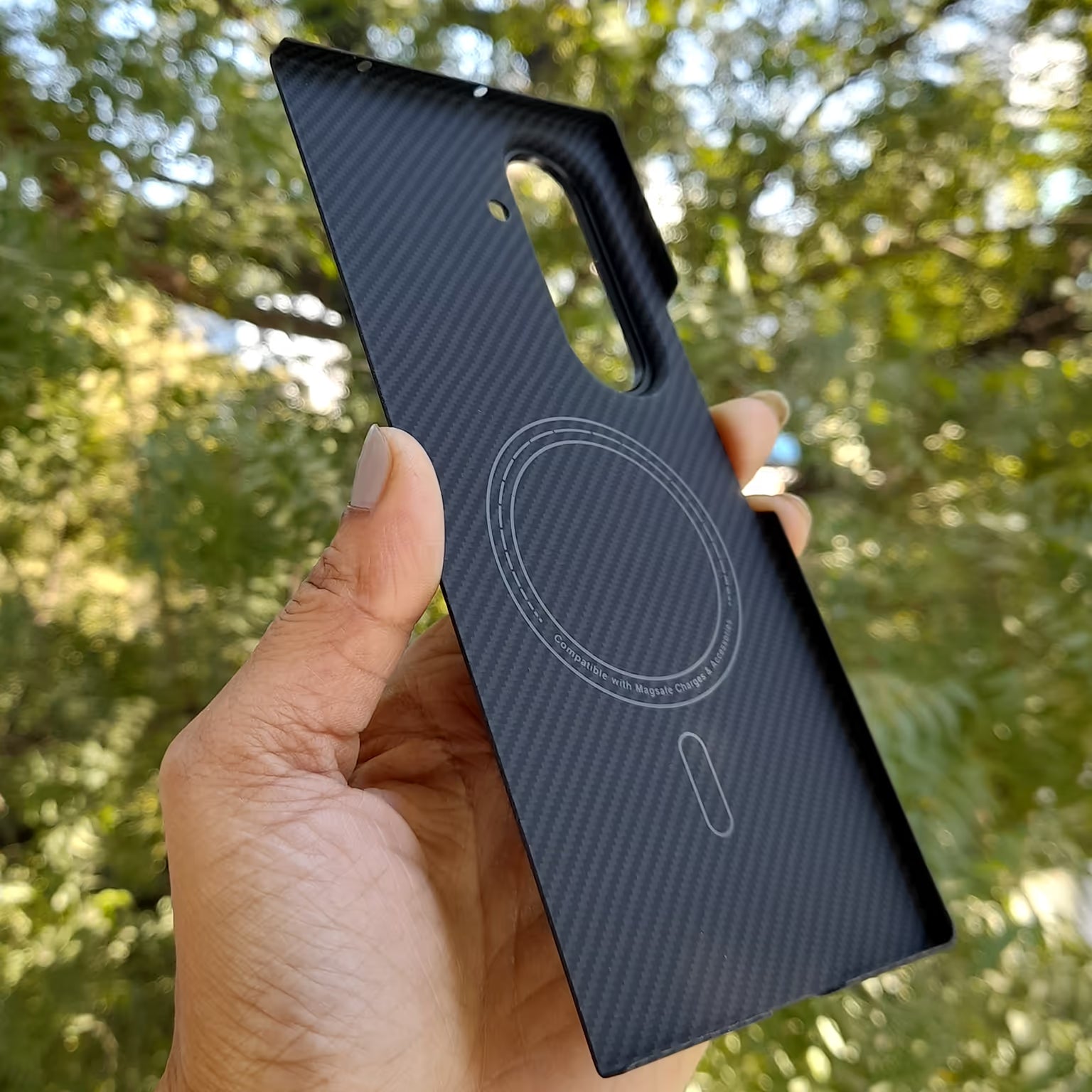 Real Aramid Carbon Fiber Magsafe Case for Samsung Z Fold7