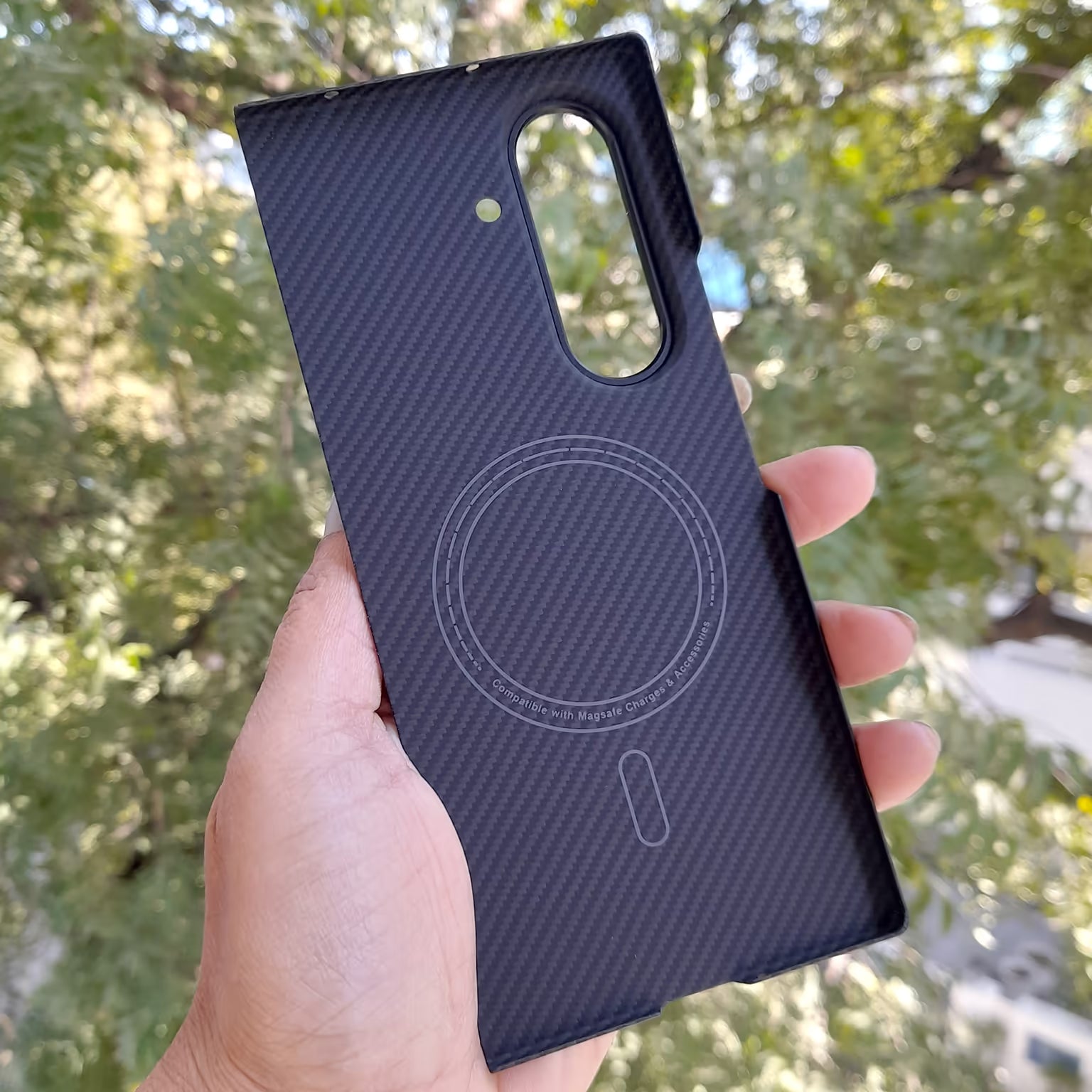 Real Aramid Carbon Fiber Magsafe Case for Samsung Z Fold7