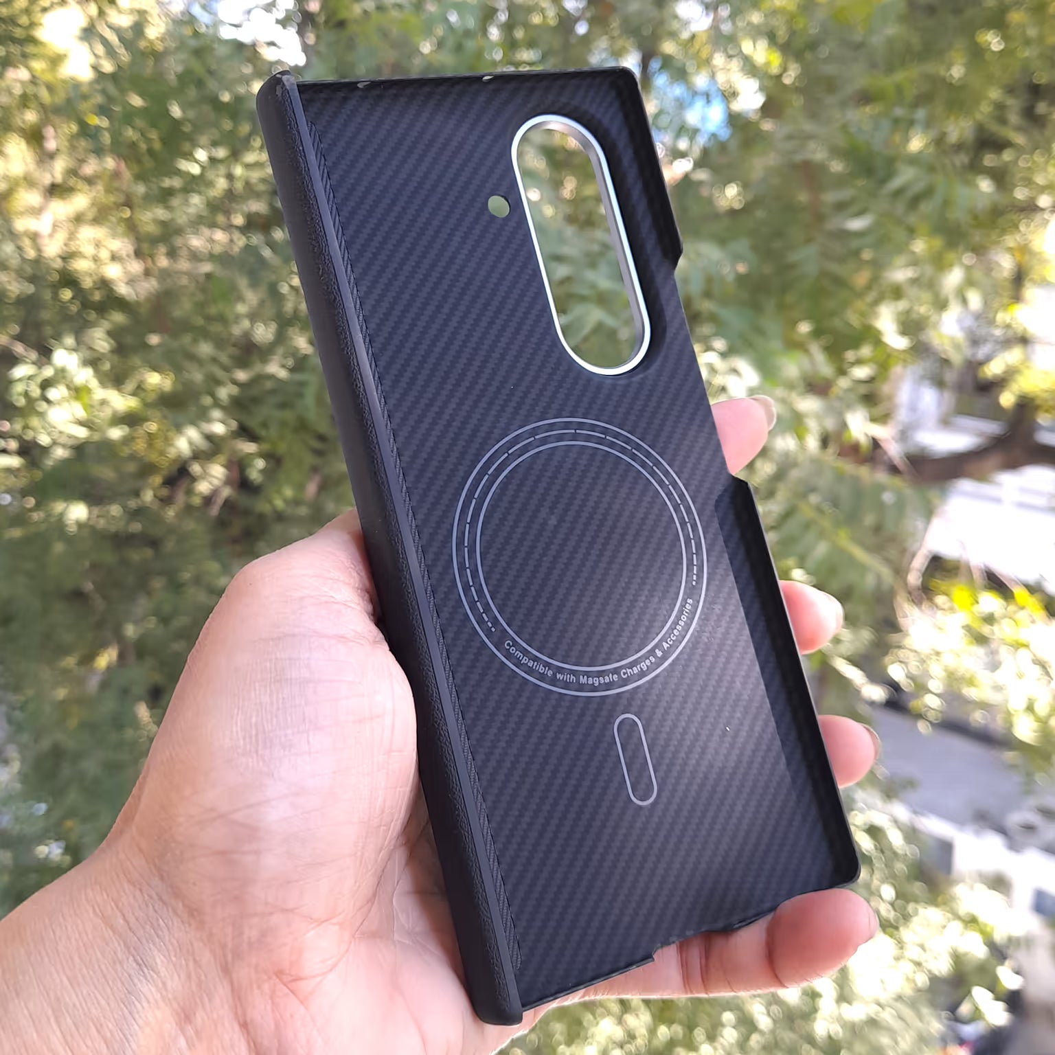 Real Aramid Kevlar Fiber Magsafe Case with Hinge Protection for Samsung Z Fold7