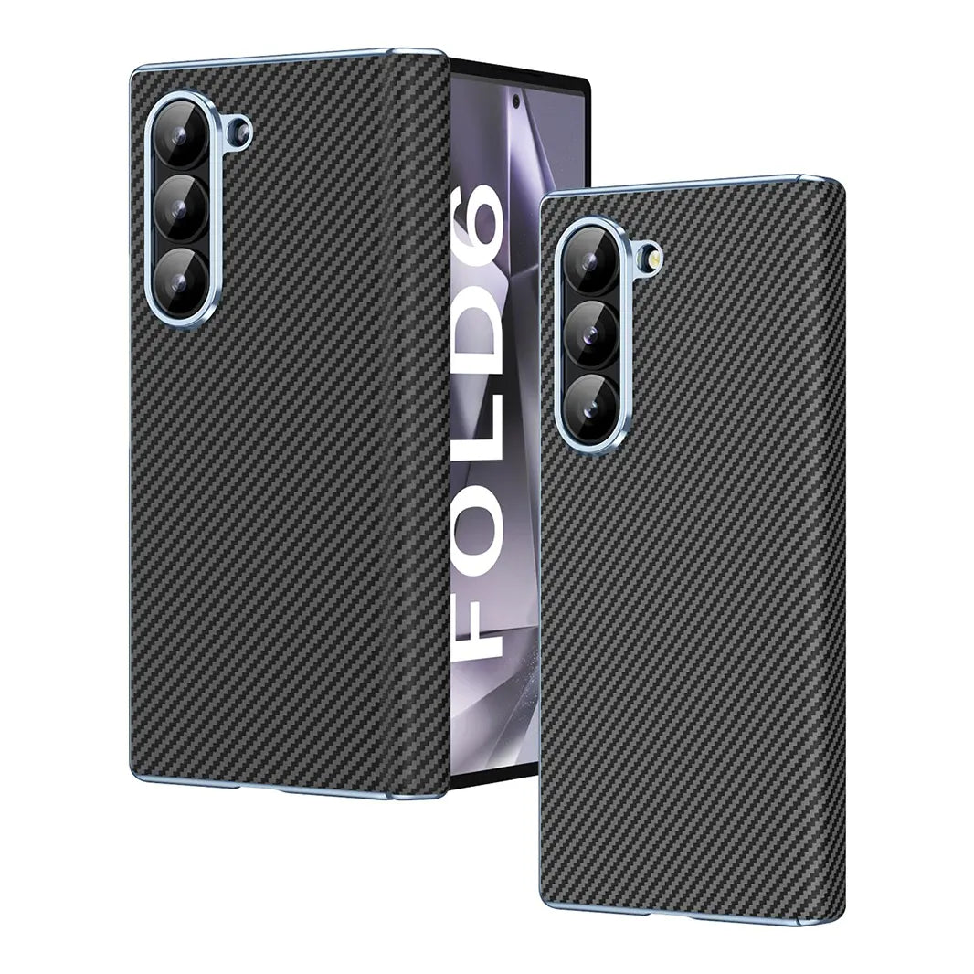 Cases & Covers Carbon Fiber Electroplating Case with Hinge Protection for Samsung Z Fold6