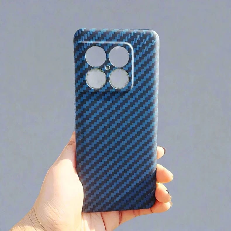 Cases & Covers for OnePlus 10 Pro / Blue Carbon Fiber Texture hard slim Phone Back case for OnePlus