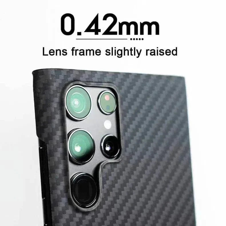 Carbon Fiber Texture Soft Coating Hard Case for Samsung S23 Plus