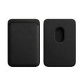 PU Magnetic Card Wallet Holder with MagSafe for Apple iPhone Black - Ktusu