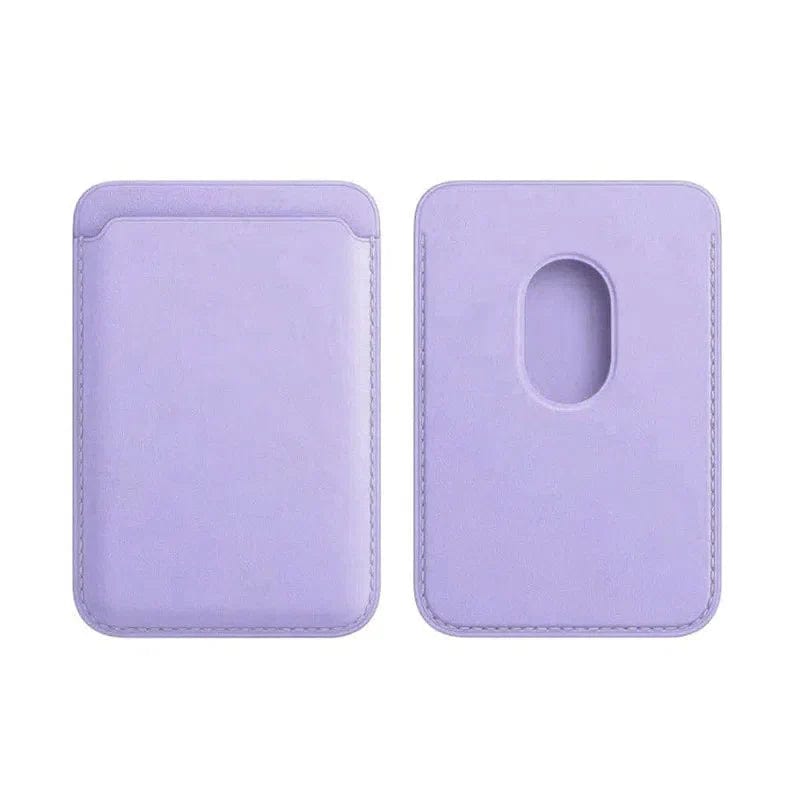 PU Magnetic Card Wallet Holder with MagSafe for Apple iPhone Lavender - Ktusu