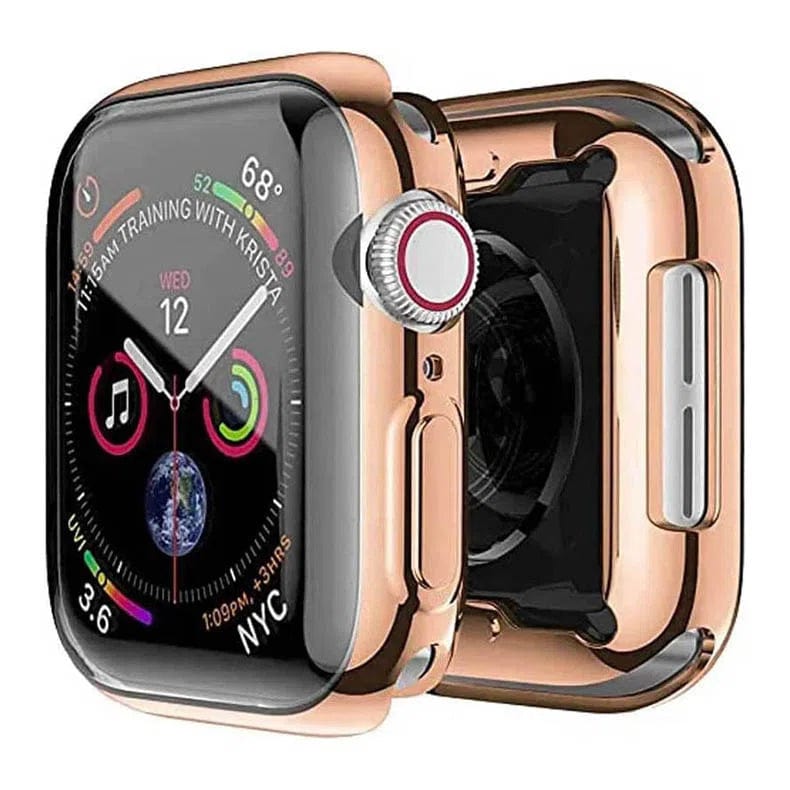 Soft Slim Shiny Full Body Screen Protector Watch Case for iWatch 44mm / Bronze Gold - Ktusu