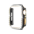 Single Rhinestone Frame Hard Slim 360 Degree Body Bumper for iWatch 45mm / Black Bronze Gold - Ktusu