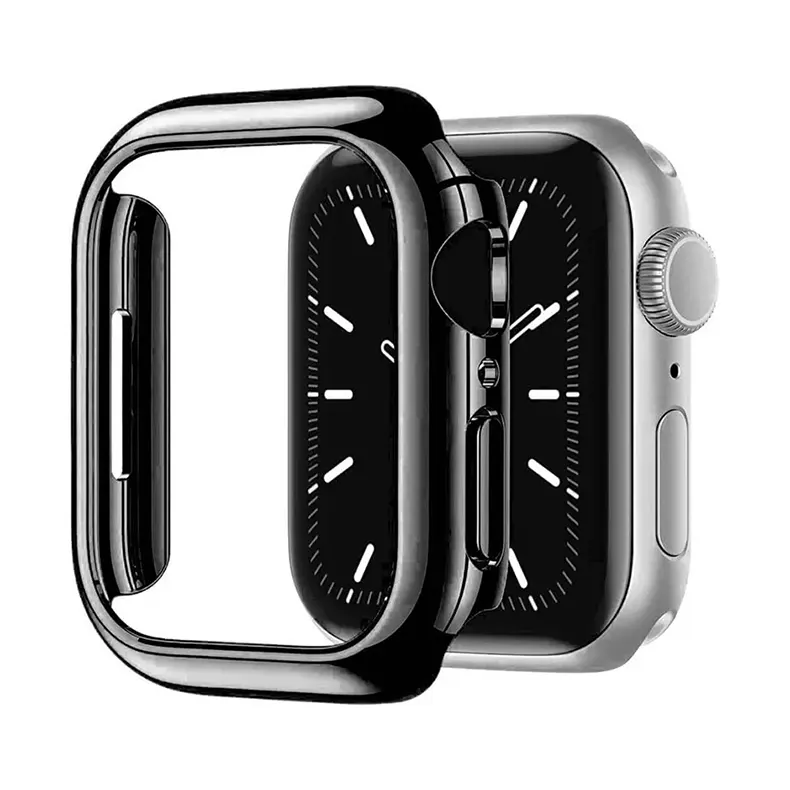 Glossy Hard PC 360 Degree Body Bumper for iWatch 45mm / Black - Ktusu