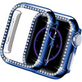 Single Rhinestone Frame Hard Slim 360 Degree Body Bumper for iWatch 45mm / Blue - Ktusu