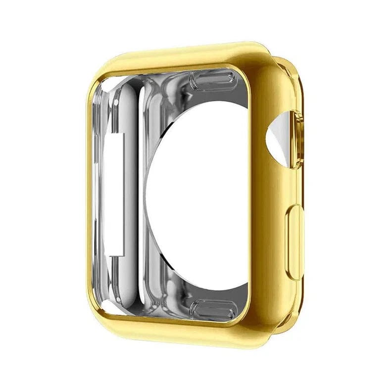 Soft Slim Shiny 360 Degree Body Bumper for iWatch 45mm / Gold - Ktusu