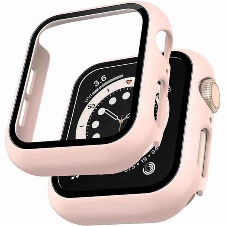 Matte Protective Watch Case with in-build Glass for iWatch 45mm / Pink Sand - Ktusu