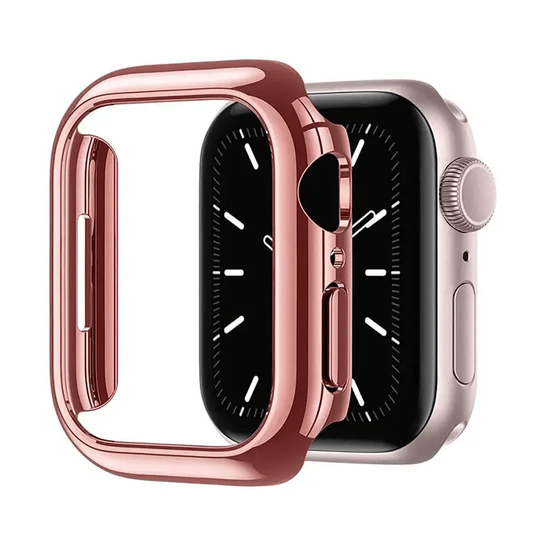 Glossy Hard PC 360 Degree Body Bumper for iWatch 45mm / Rose Gold - Ktusu