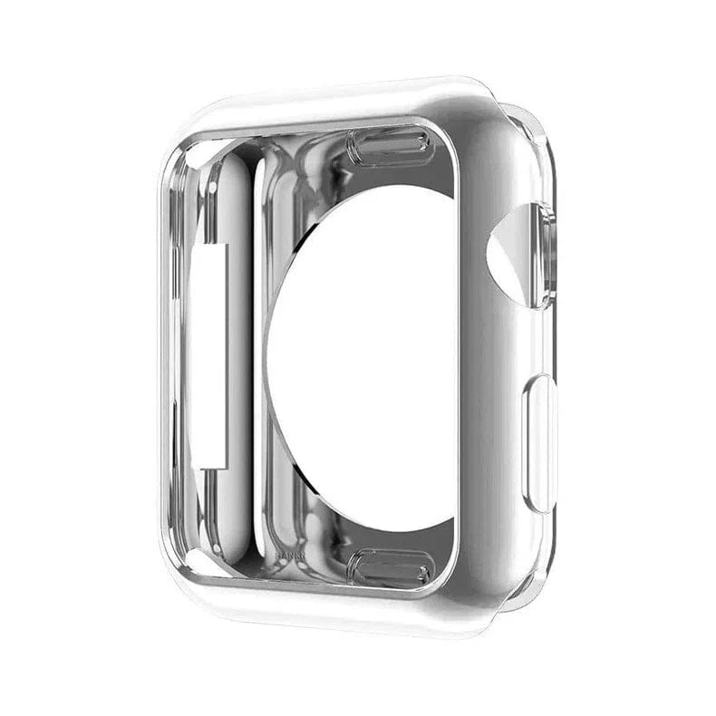 Soft Slim Shiny 360 Degree Body Bumper for iWatch 45mm / Silver - Ktusu