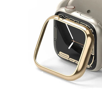 Glossy Metal Aluminium Alloy Bumper Frame for Apple Watch 46mm / Gold - Ktusu