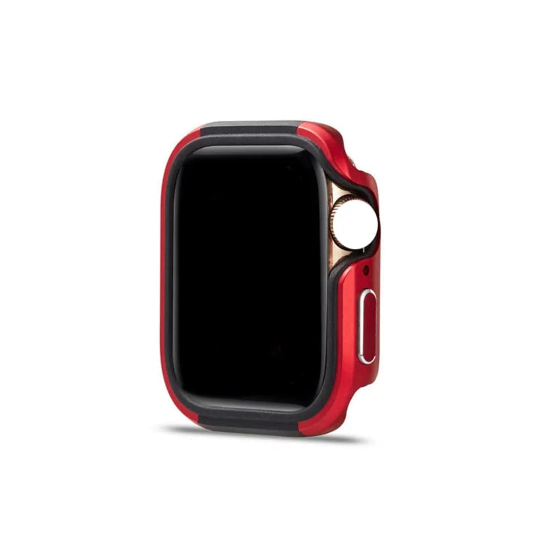 Aluminum Alloy Metal Shockproof Armor frame Watch Case for iWatch 46mm / Red - Ktusu