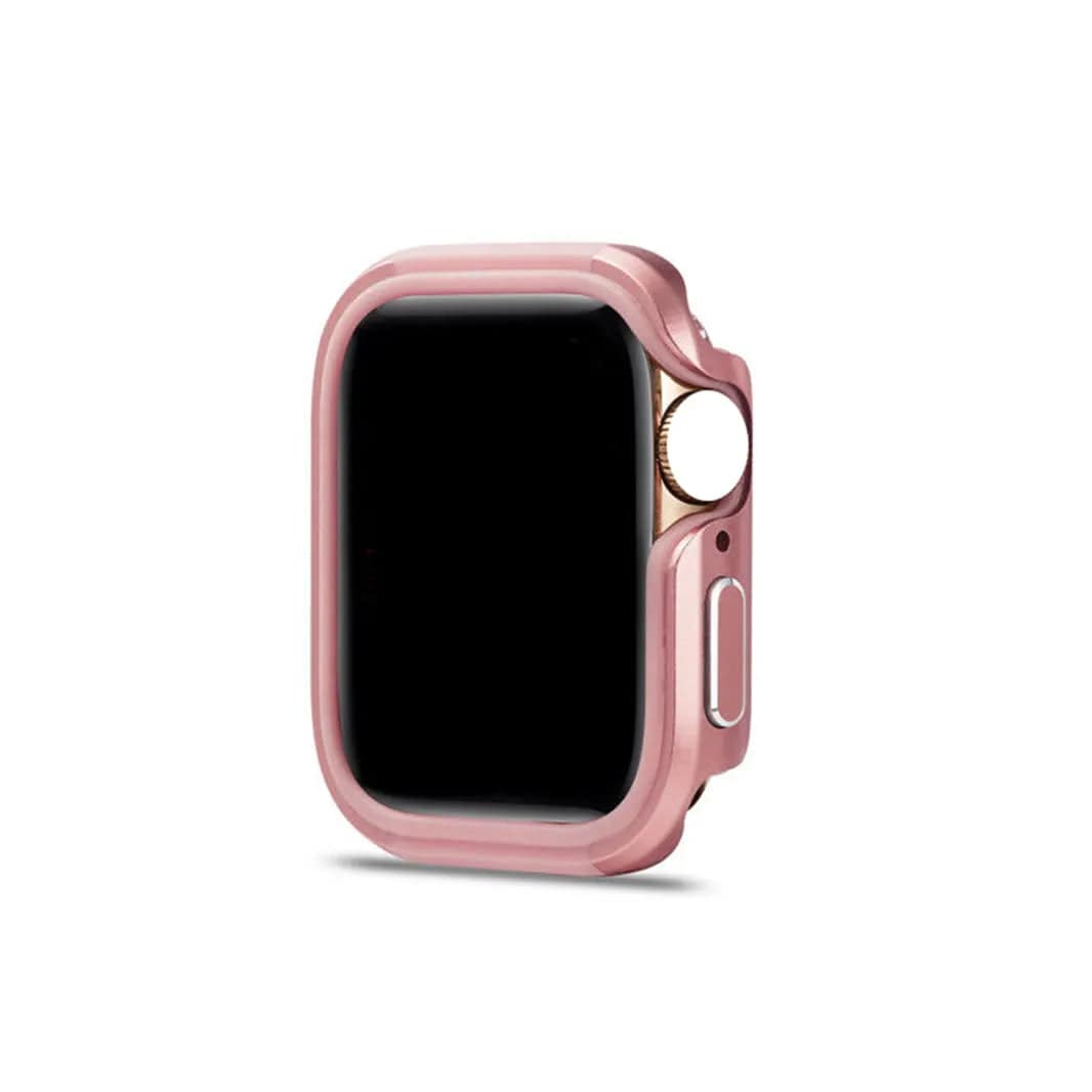 Aluminum Alloy Metal Shockproof Armor frame Watch Case for iWatch 46mm / Rose Gold - Ktusu