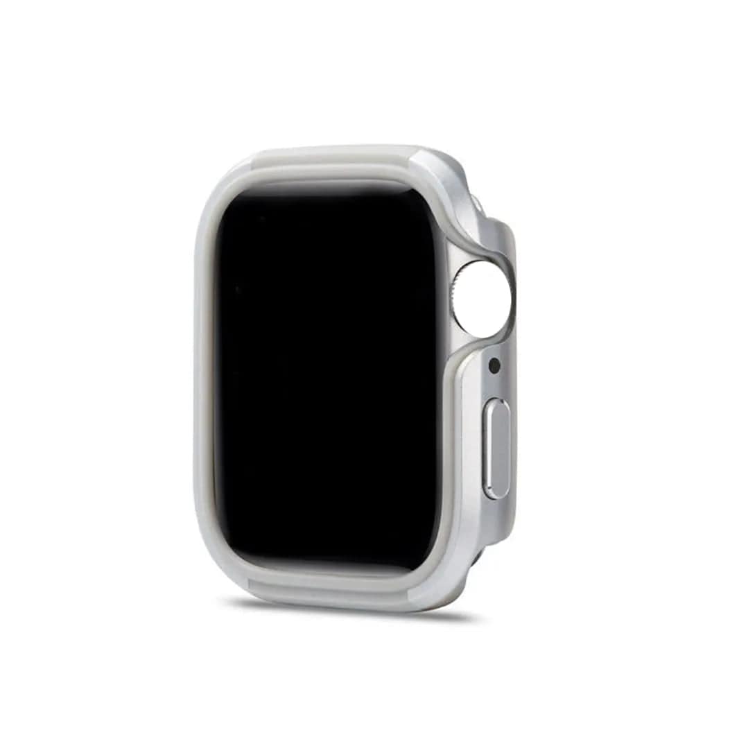 Aluminum Alloy Metal Shockproof Armor frame Watch Case for iWatch 46mm / Silver - Ktusu