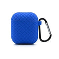 Woven Pattern Silicone Soft Case for Apple Airpods Airpods 1 | 2 / Blue - Ktusu