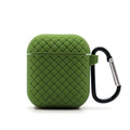 Woven Pattern Silicone Soft Case for Apple Airpods Airpods 1 | 2 / Green - Ktusu