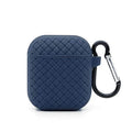 Woven Pattern Silicone Soft Case for Apple Airpods Airpods 1 | 2 / Midnight Blue - Ktusu