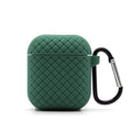 Woven Pattern Silicone Soft Case for Apple Airpods Airpods 1 | 2 / Midnight Green - Ktusu