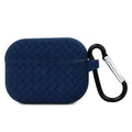 Woven Pattern Silicone Soft Case for Apple Airpods Airpods 3 / Midnight Blue - Ktusu