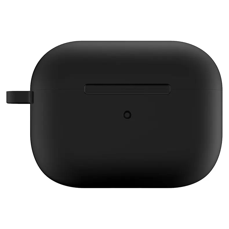 Liquid Silicone Soft Skin with front LED visible Case for Apple Airpods Airpods Pro | Pro 2 / Black - Ktusu