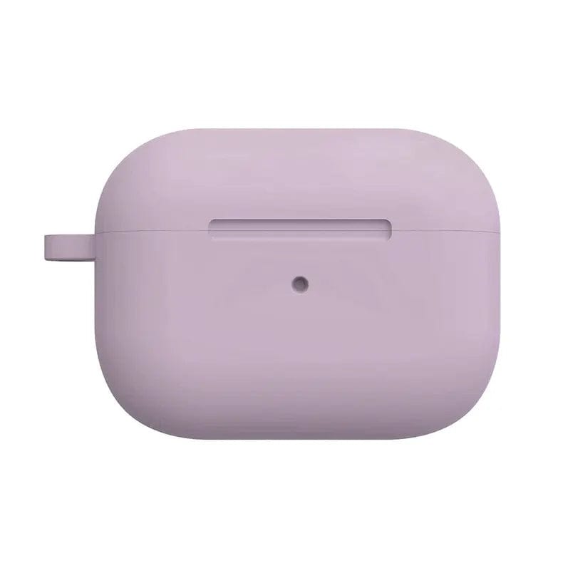 Liquid Silicone Soft Skin with front LED visible Case for Apple Airpods Airpods Pro | Pro 2 / Light Purple - Ktusu