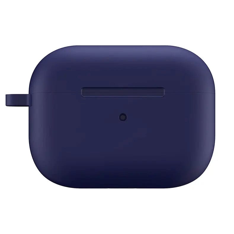 Liquid Silicone Soft Skin with front LED visible Case for Apple Airpods Airpods Pro | Pro 2 / Midnight Blue - Ktusu