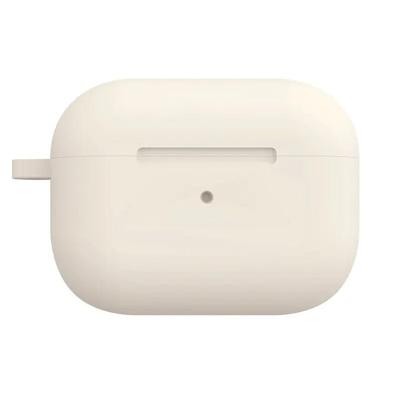 Liquid Silicone Soft Skin with front LED visible Case for Apple Airpods Airpods Pro | Pro 2 / Oxide White - Ktusu