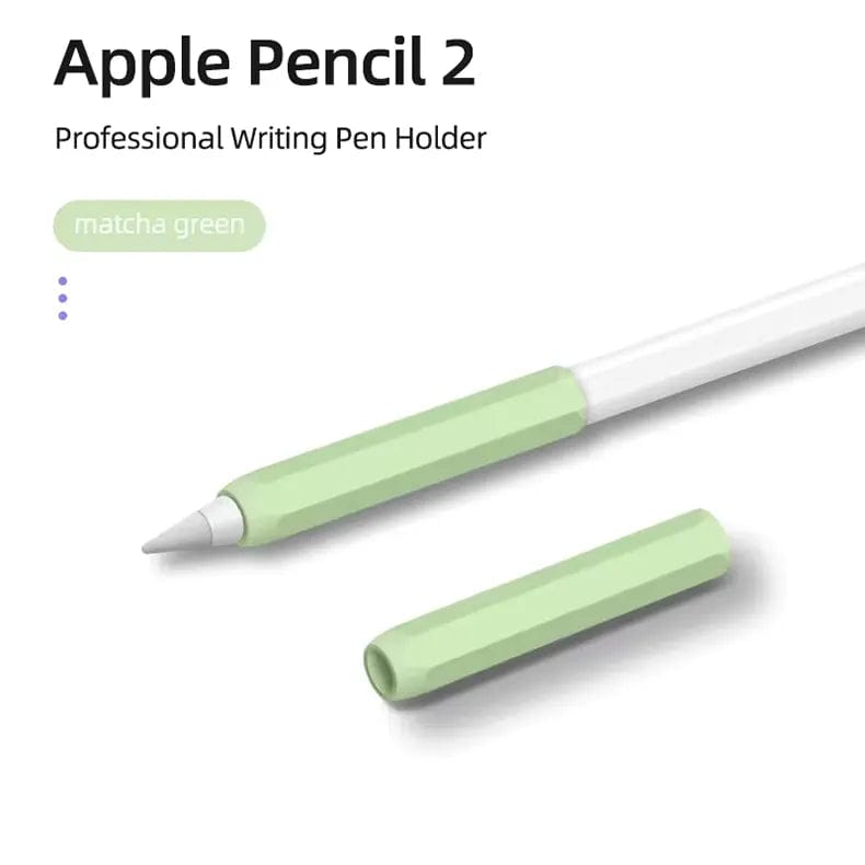 Split Color Protective Soft Silicone Stylus Pen Sleeve Case for Apple Pencil 1 | 2 Apple Pencil 2 / Matcha Green - Ktusu