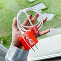 3D Silicone Case Cover for Apple Charger 18-20W with Spiral Cable Coca Cola - Ktusu