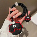 3D Silicone Case Cover for Apple Charger 18-20W with Spiral Cable Hip-Hop Bulldog - Ktusu