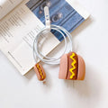 3D Silicone Case Cover for Apple Charger 18-20W with Spiral Cable HotDog - Ktusu