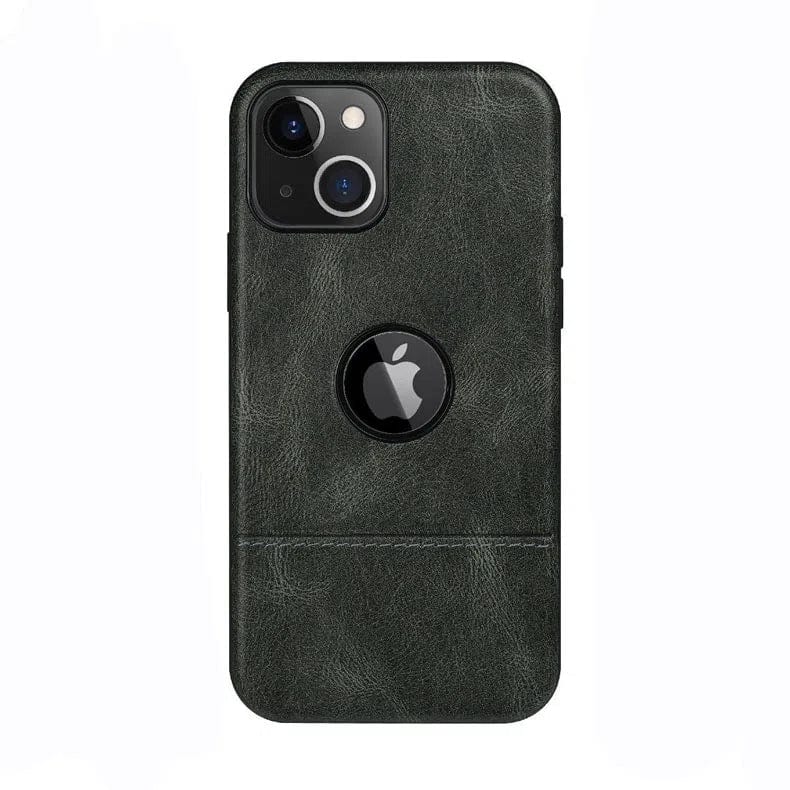 PU Leather Logo View Phone Back Case Cover for Apple iPhone iPhone 11 / Green - Ktusu