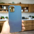 0.4mm Frosted Slim Matte Paper Phone Back Case for Apple iPhone iPhone 12 mini / Blue - Ktusu