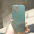 0.4mm Frosted Slim Matte Paper Phone Back Case for Apple iPhone iPhone 12 Pro Max / Forest Green - Ktusu