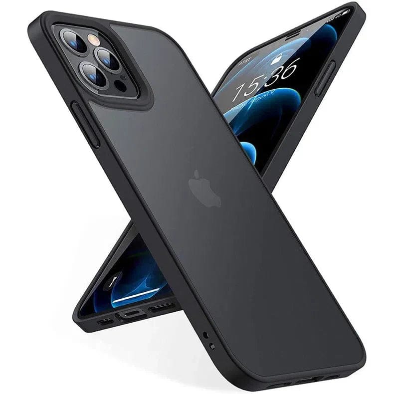 Guardian Series Matte Finish Hard Phone Back Case for Apple iPhone iPhone 13 Pro / Black - Ktusu