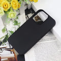 Soft TPU Inner Cloth Phone Back Case for Apple iPhone iPhone 13 Pro Max / Black - Ktusu