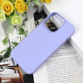 Soft TPU Inner Cloth Phone Back Case for Apple iPhone iPhone 13 Pro Max / Lavender Blue - Ktusu