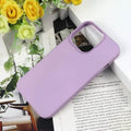 Soft TPU Inner Cloth Phone Back Case for Apple iPhone iPhone 13 Pro Max / Lavender - Ktusu